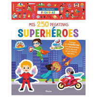 MIS 250 PEGATINAS DE SUPERHEROES EN MI LIBRO